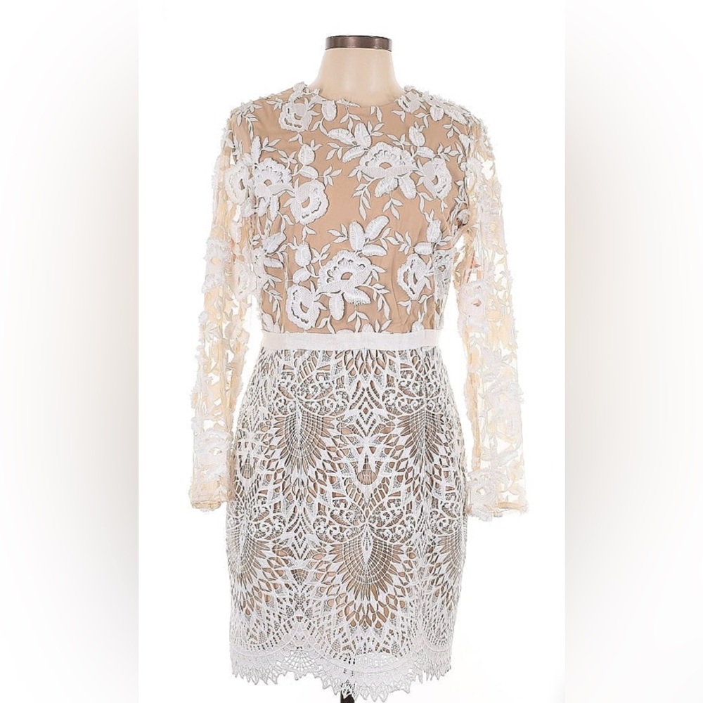 ML Monique Lhuillier Calypso Lace Dress 12